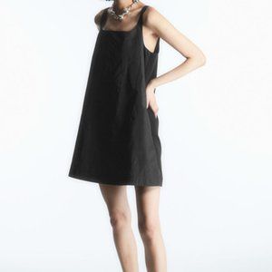 COS Square Neck Black Mini Dress